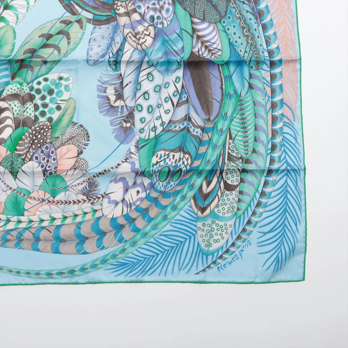 エルメス カレ90 PLUMES EN FETE プリュムアンフェット スカーフ