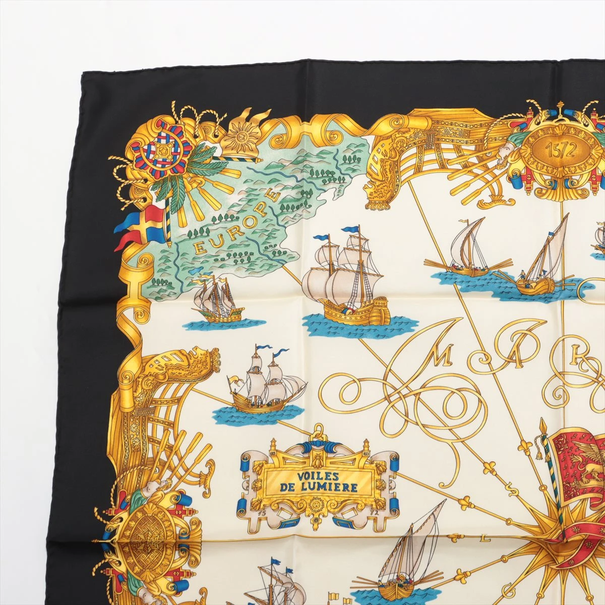 新品未使用　エルメス　カレ90　voiles de lumiere 光の帆船 エルメス カレ90 VOILES DE LUMIERE 光の帆船 スカーフ シルク