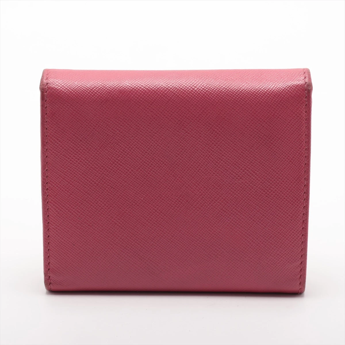 プラダ 三つ折り財布 サフィアーノレザー ピンク 1M0176 プラダ 三つ折り財布 サフィアーノレザー ピンク 1M0176