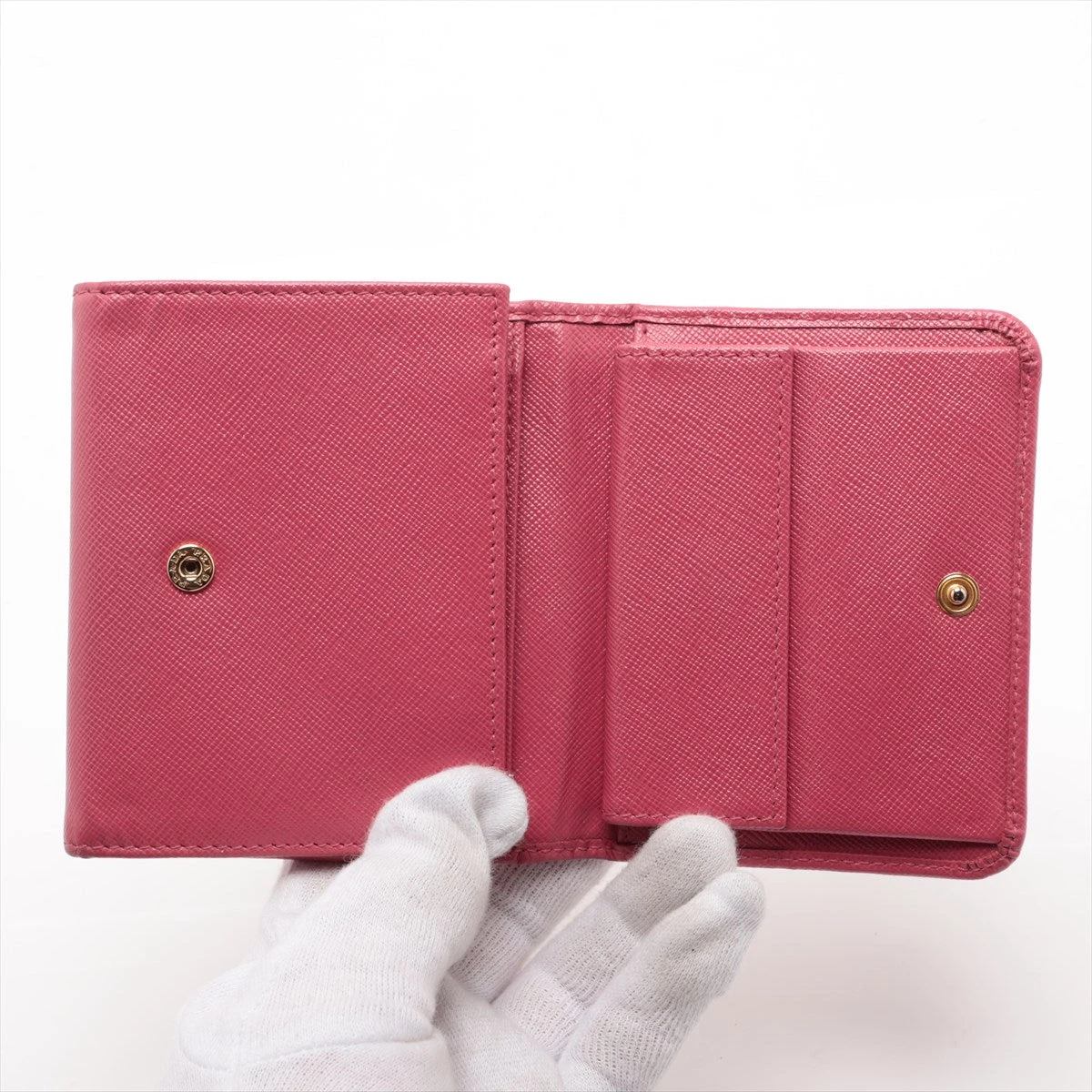 プラダ サフィアーノメタル 1M0176 レザー コンパクトウォレット