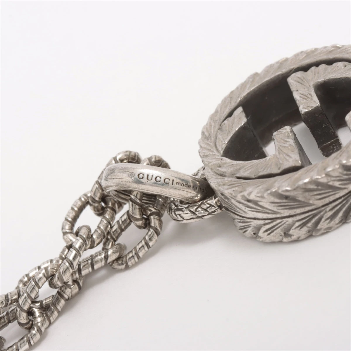 美品✨　グッチ　ネックレス　アラベスク　インターロッキング　GG シルバー グッチ インターロッキングG アラベスク ネックレス 925 18.2g