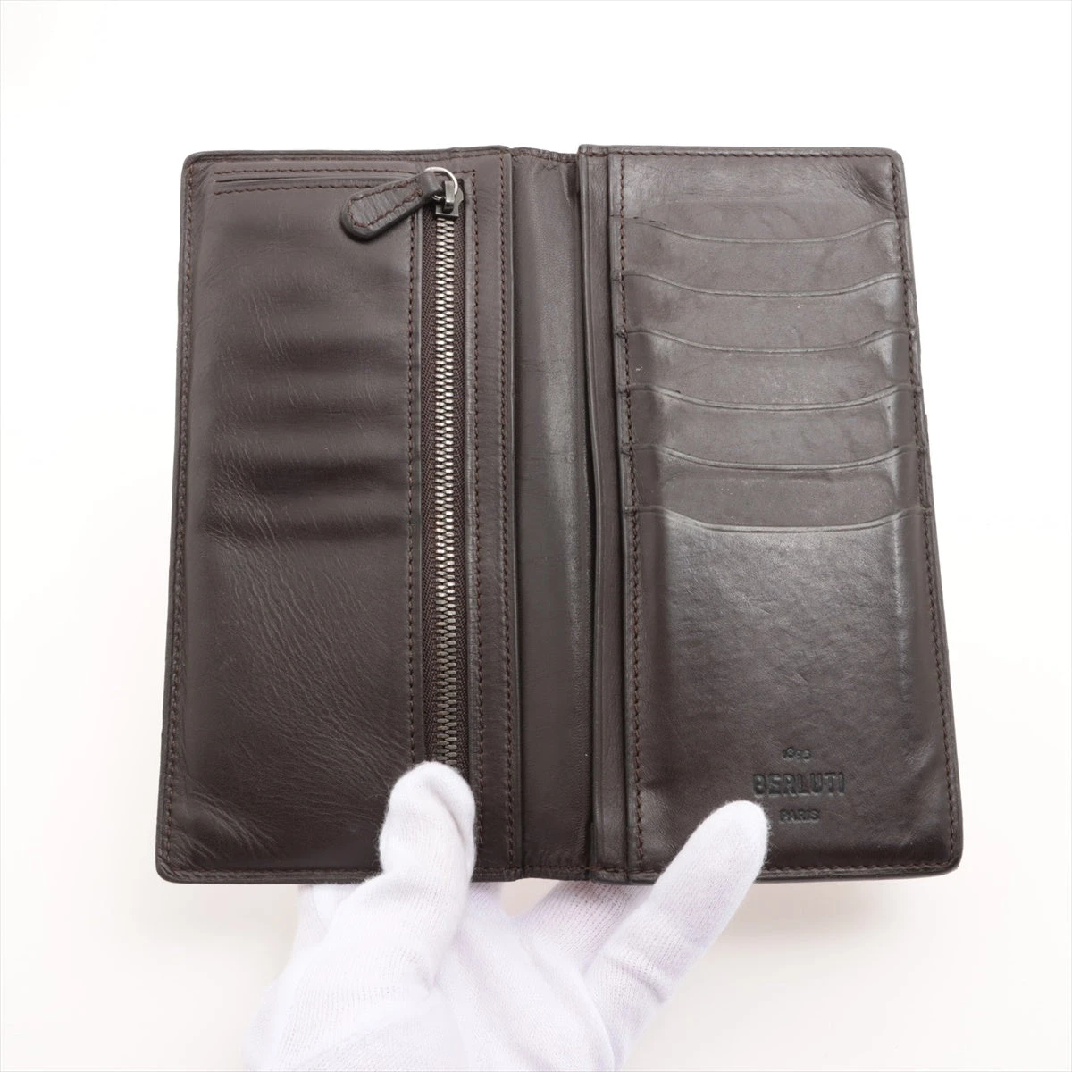 ベルルッティ カリグラフィ レザー 長財布 ブラウン A3427182