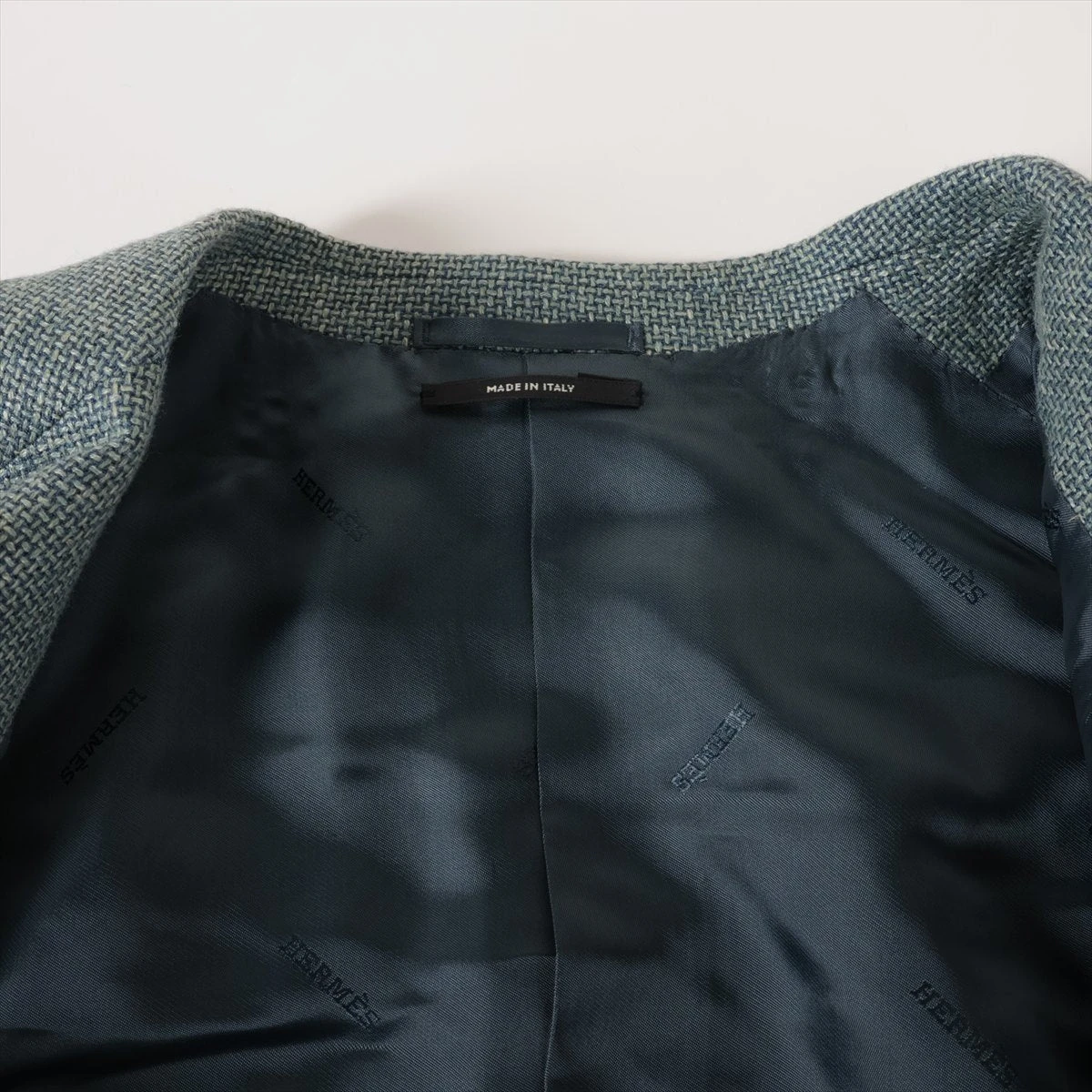 HERMES エルメス コレクション リネン シルク 総柄 テーラード 52 22AW☆》エルメス シルクロングプリーツドレス 秋冬 (HERMES