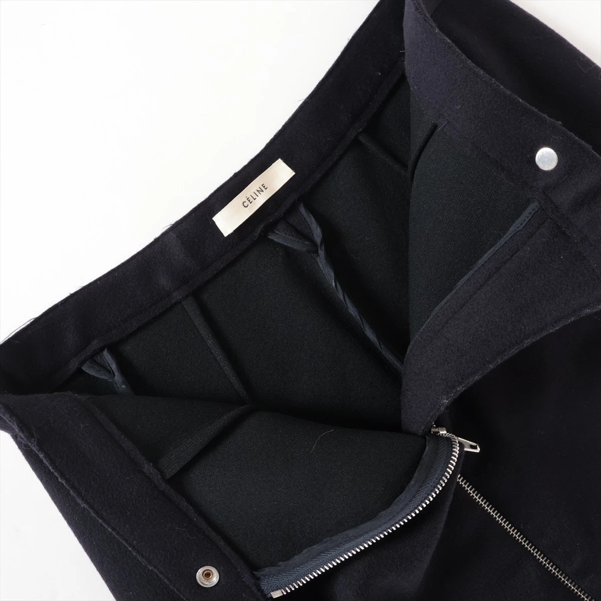 CÉLINE ダークネイビー　ひざ丈スカート　フィービー CÉLINE ダークネイビー ひざ丈スカート フィービー （CELINEの