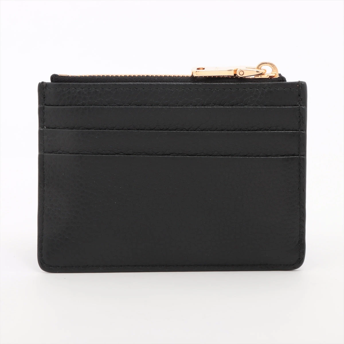 ミュウミュウ ロゴ レザー コインケース ブラック 5MC093