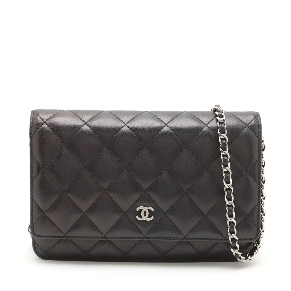 ✨CHANEL シャネル マトラッセ ラムスキン ミディアムウォレット CHANEL シャネル マトラッセ 二つ折り財布 黒 ラムスキン