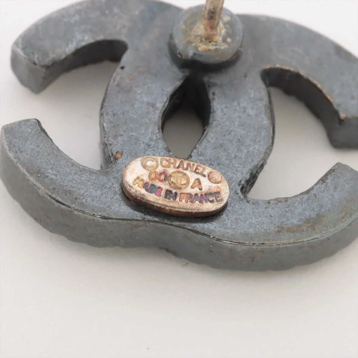 シャネル ココマーク 00A ピアス(両耳用) GP×ラインストーン シルバー