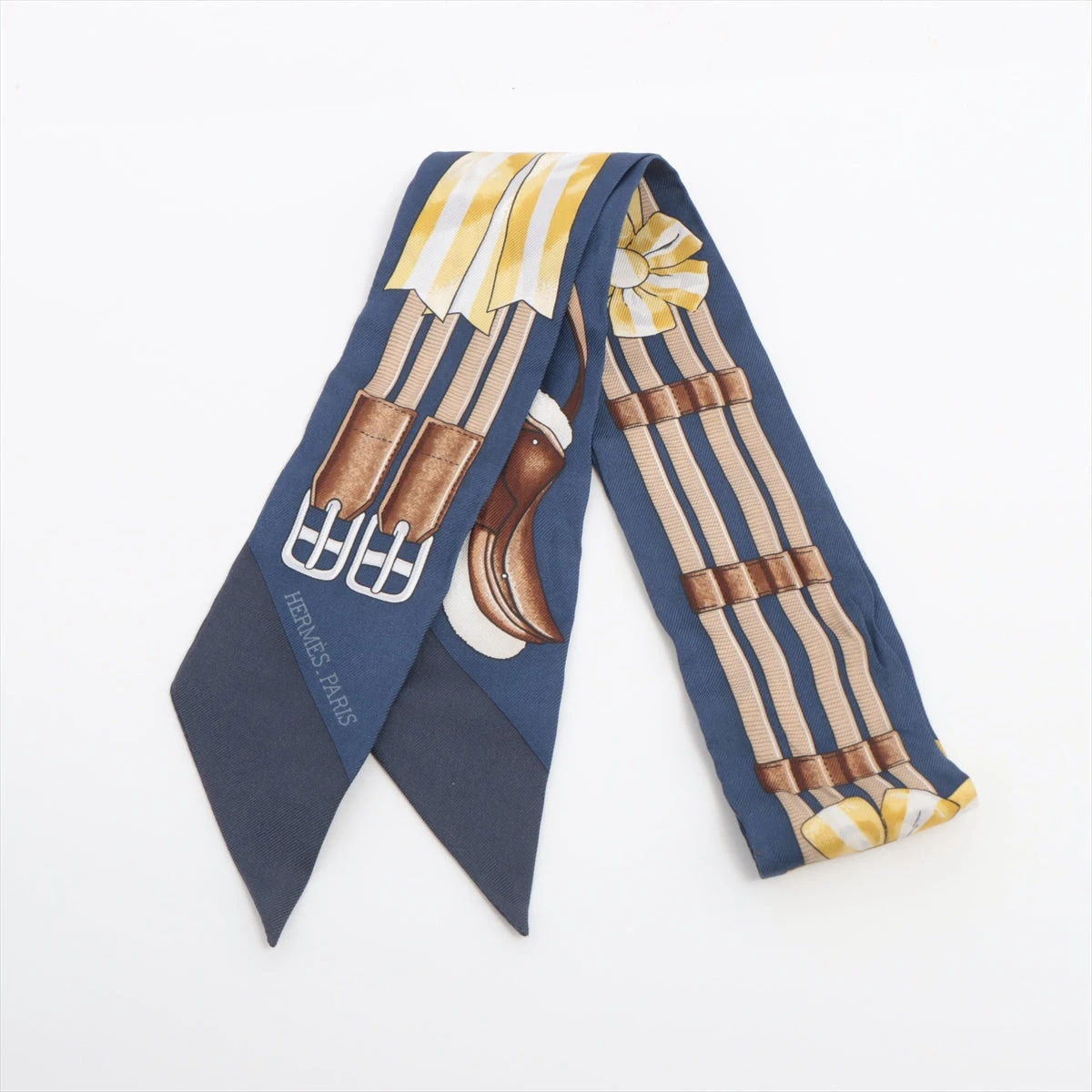 エルメス ツイリー Jumping スカーフ シルク ネイビー A3438115｜中古  