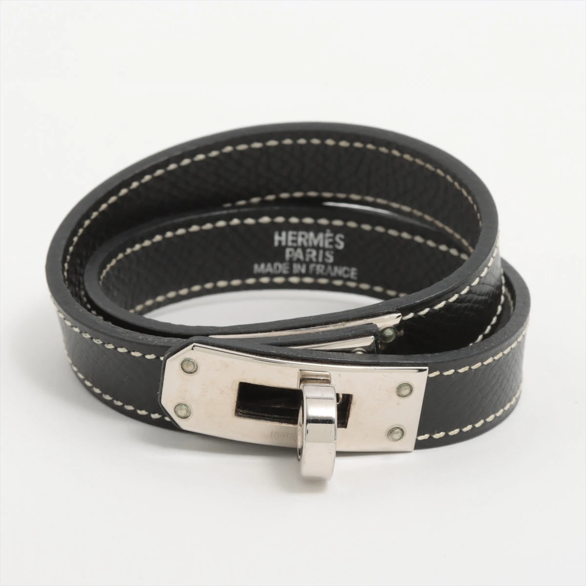 HERMES エルメス　ケリー　ブレスレット　ブルー× ゴールド エルメス ケリー25 内縫い ディープブルー トゴ ゴールド金具【H