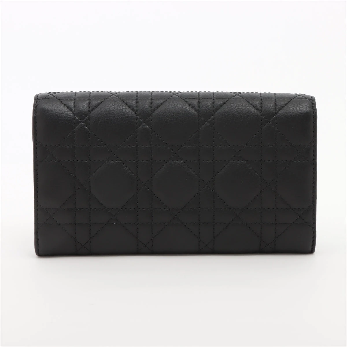 ディオール レザー カナージュ ジップアラウンド財布 Christian Dior Embossed Zip Around Wallet Round Long Leather