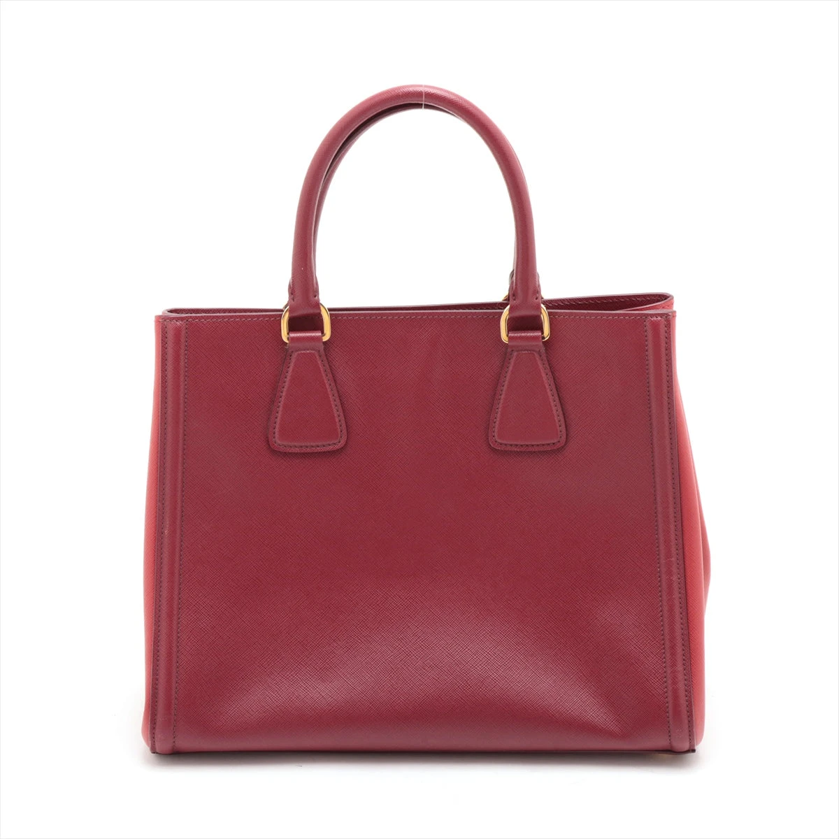 【希少✨】プラダ　ハンドバッグ　カーフレザー　型押しロゴ　ボルドー　Y2K 希少✨】プラダ ハンドバッグ カーフレザー 型押しロゴ ボルドー Y2K