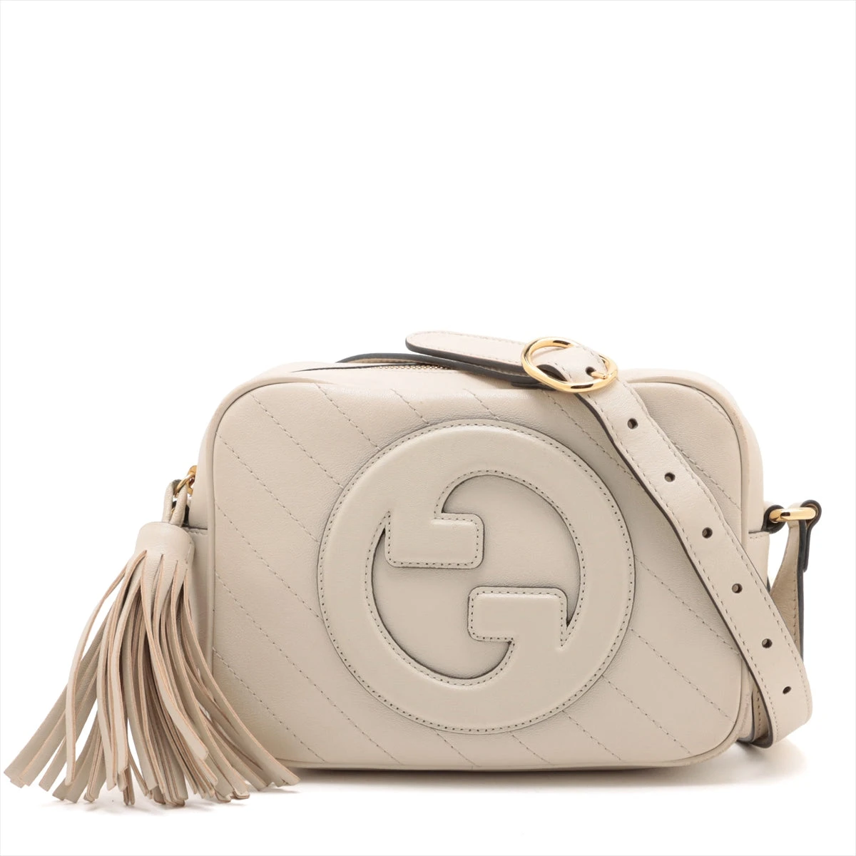 GUCCI レザーショルダーバッグ ホワイト