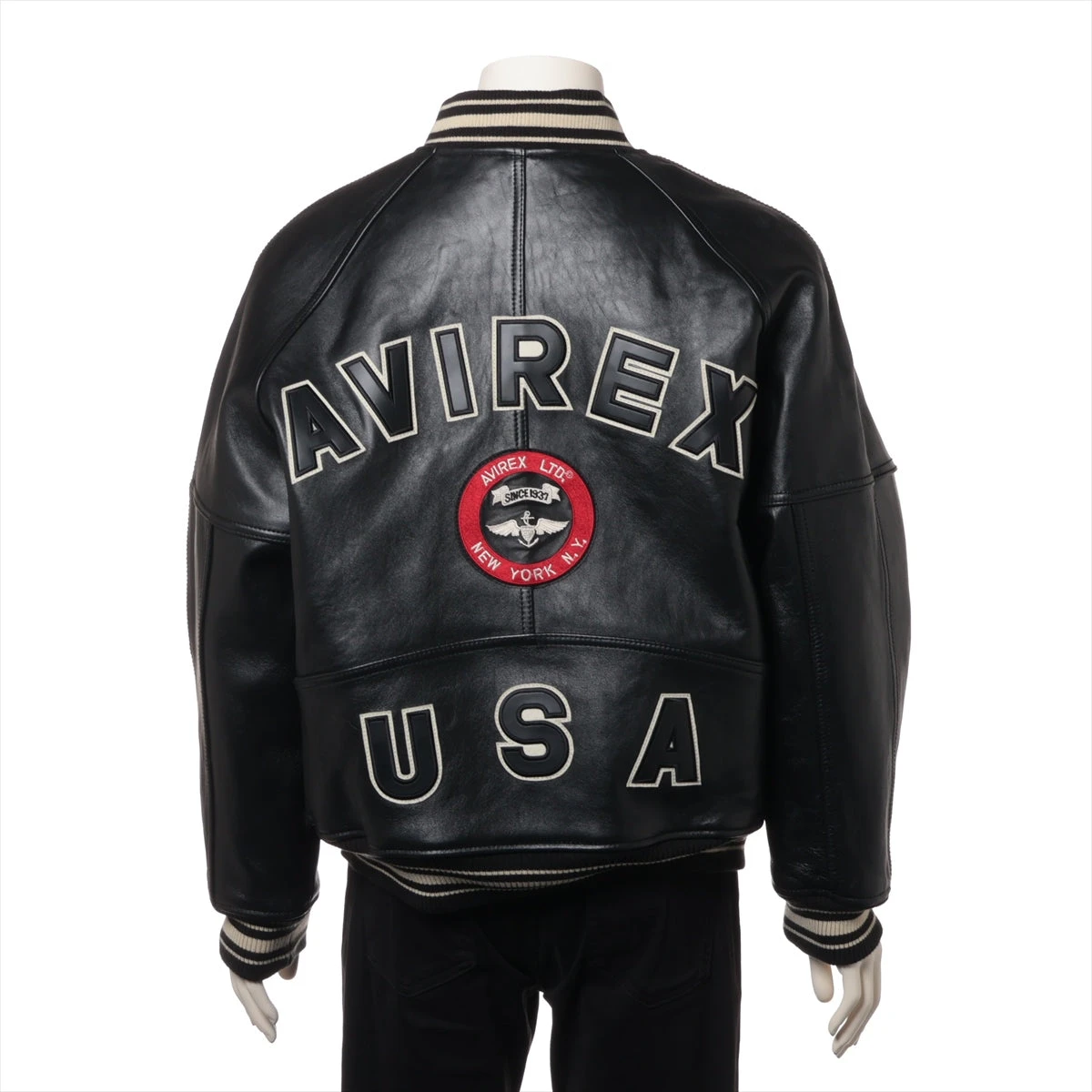 アヴィレックス ラム レザージャケット L メンズ ブラック 6181032