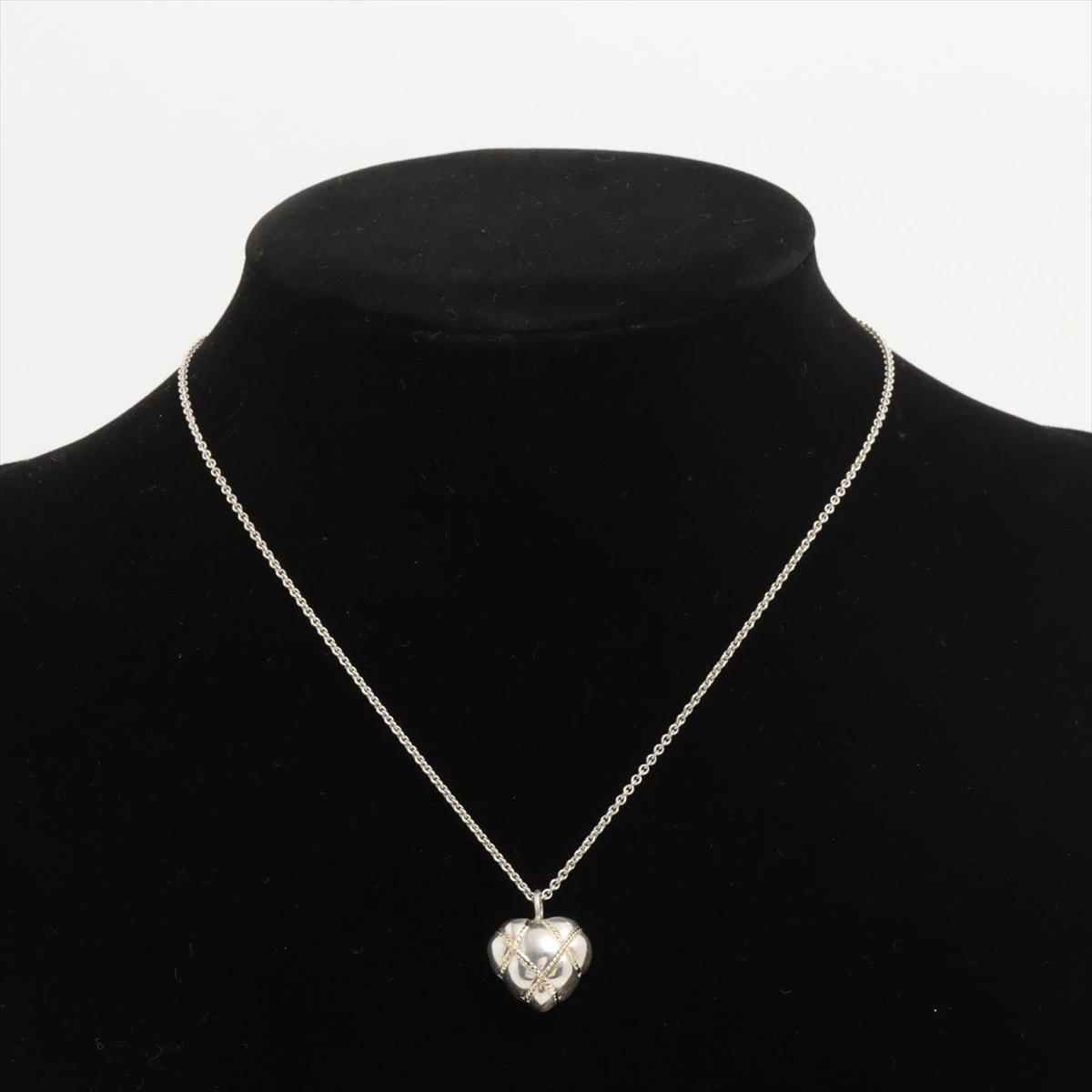 TIFFANY&CO.クロスハートネックレス　ヴィンテージ　925 750 TIFFANY&Co.】ティファニー チェーン クロス ハート
