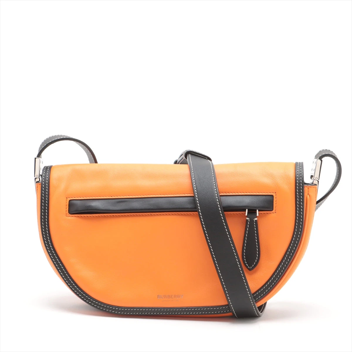 バーバリー オリンピア レザー ショルダーバッグ オレンジ