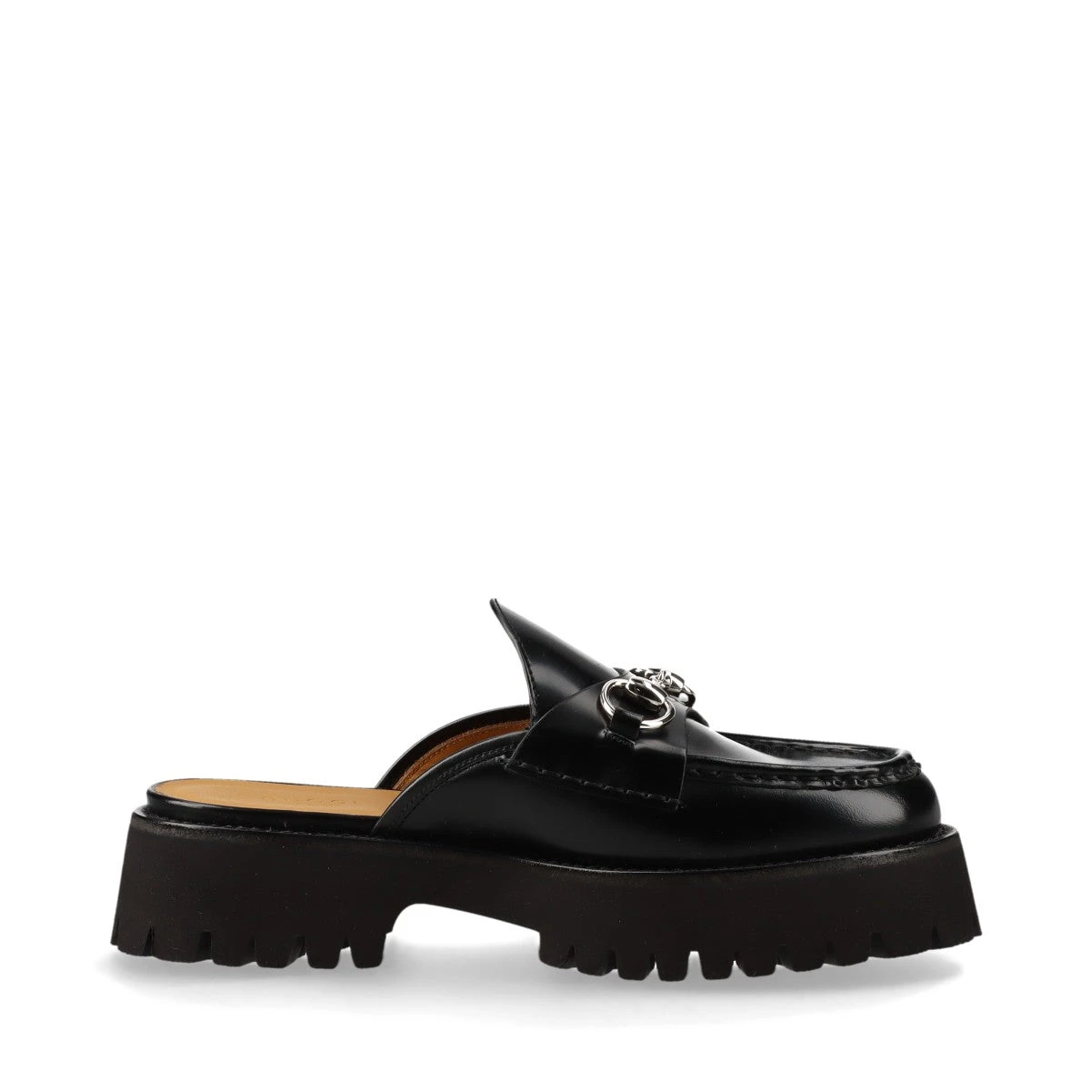 ホースビット付き フラットトゥ レザーミュール (GUCCI/サンダル