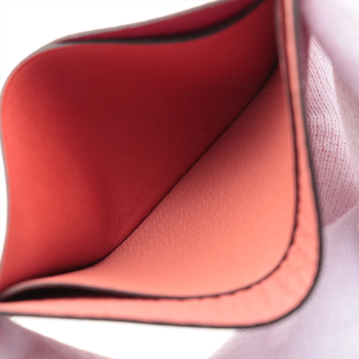 エルメス プティアッシュ レザー カードケース レッド×ピンク エルメス プティアッシュ レザー カードケース レッド×ピンク