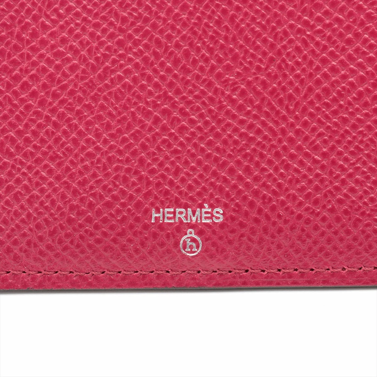 エルメス プティアッシュ レザー カードケース レッド×ピンク