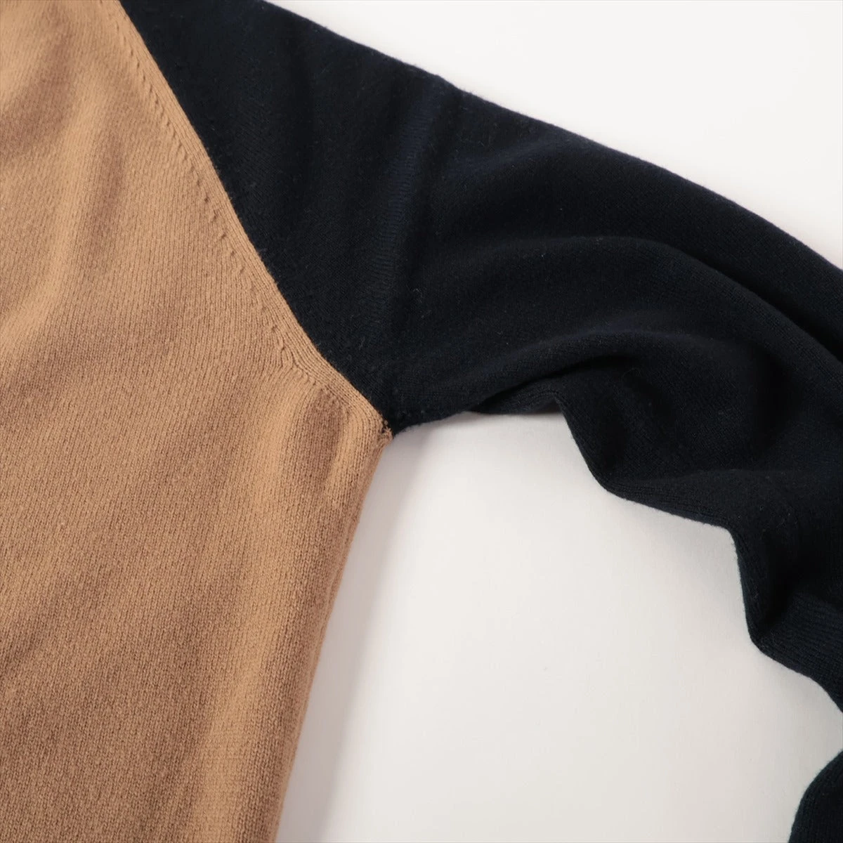 エルメス 20AW ウール ニット M メンズ ブラック×ベージュ 02-5735 