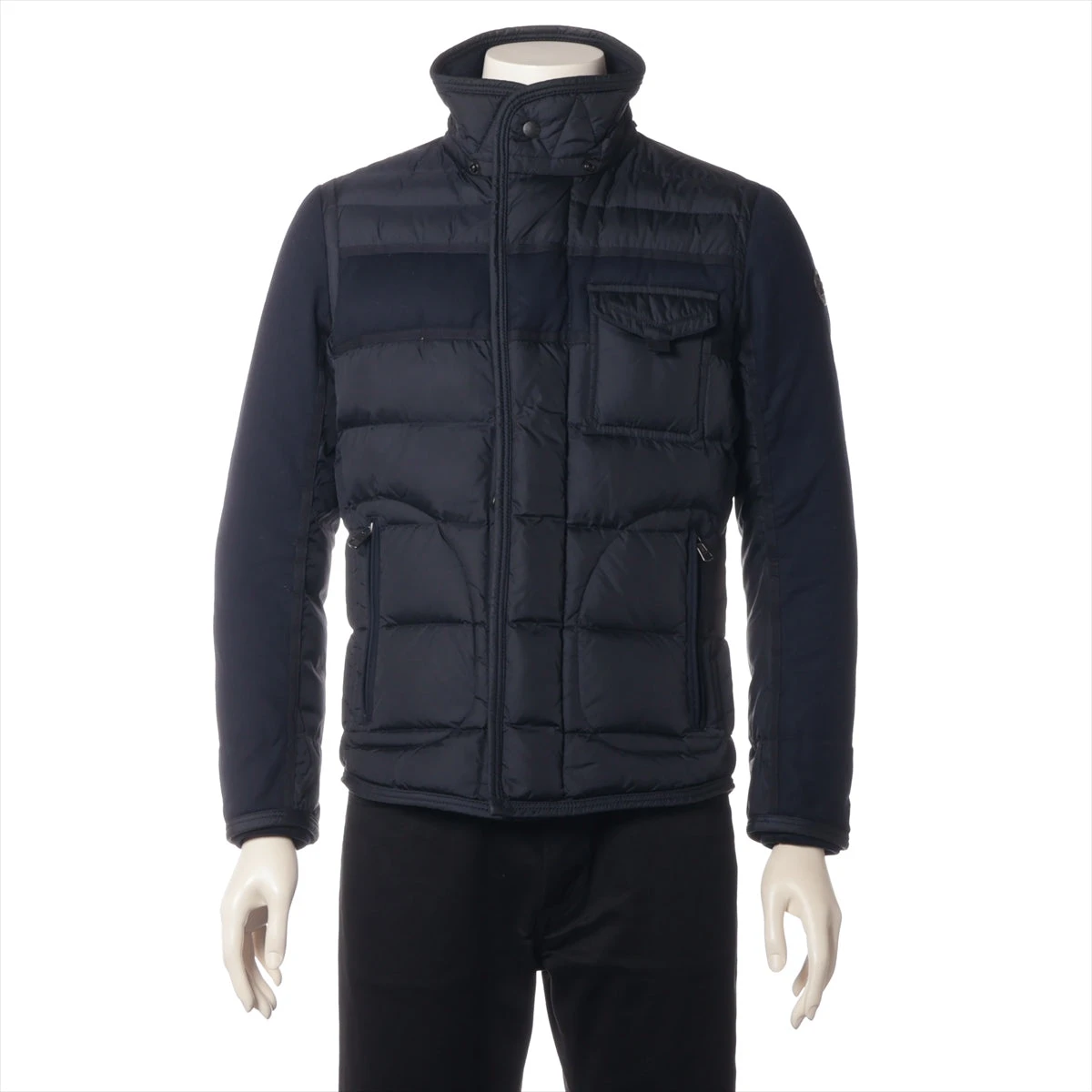 モンクレールライアンネイビー フード付きダウンジャケットM
