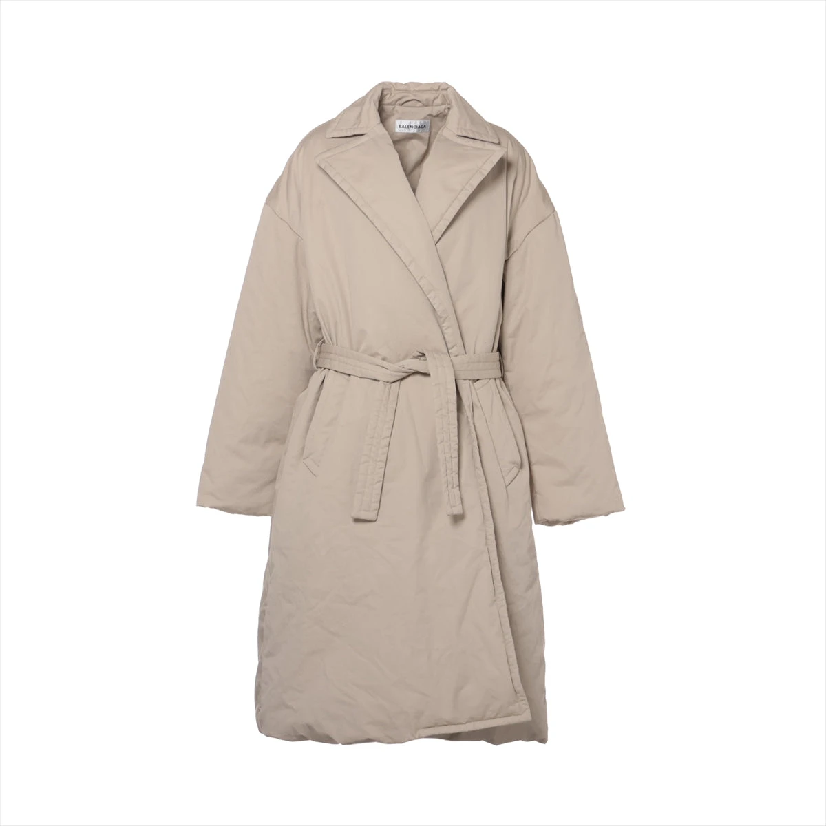 バレンシアガ 19年 コットン 中綿コート 34 レディース ベージュ  