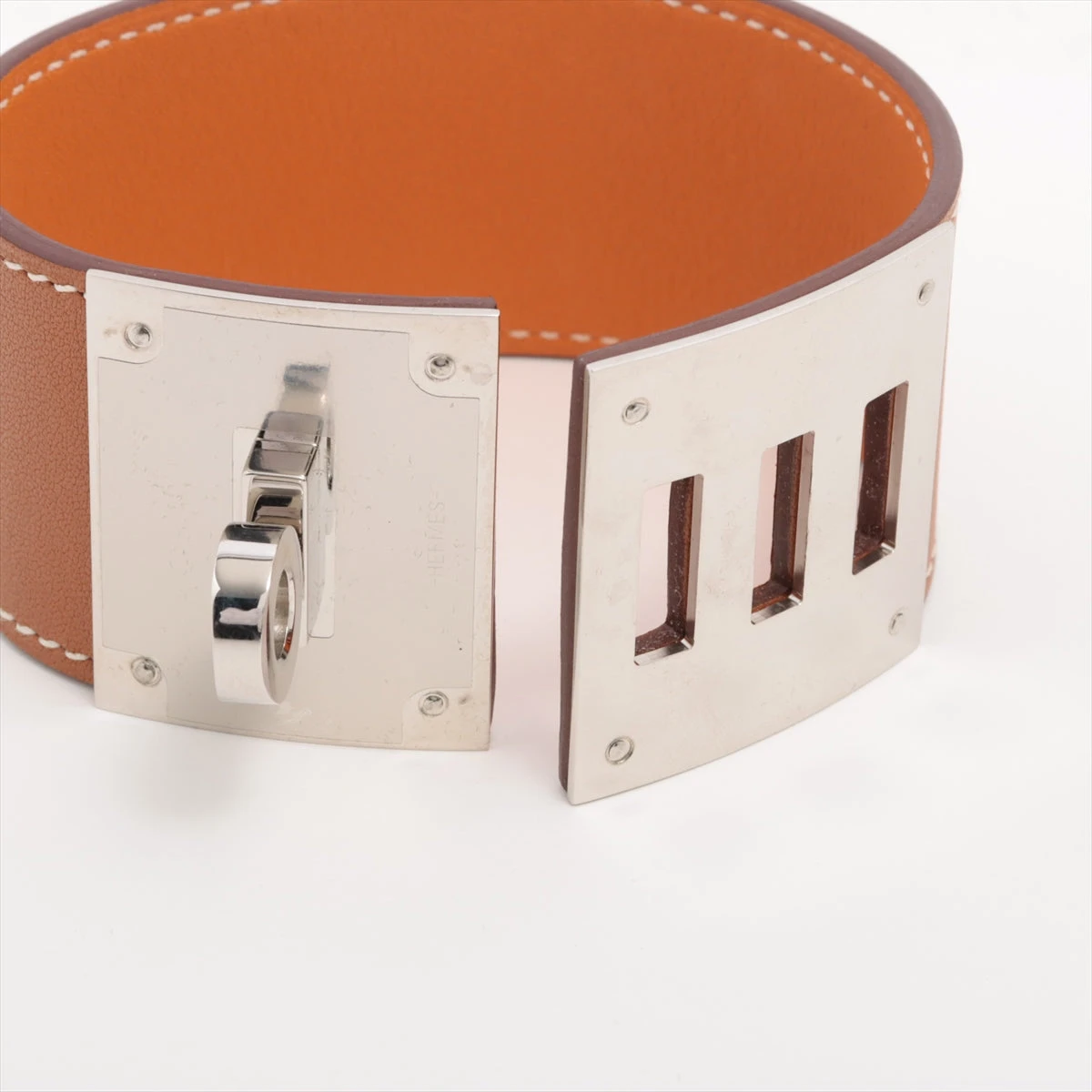 HERMES エルメス ブレスレット ケリードッグ レザーxゴールド