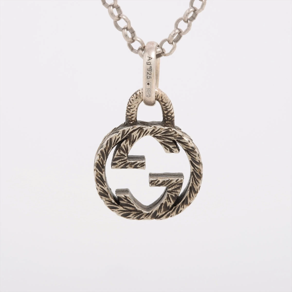 【極美品】GUCCI インターロッキングG ペンダント ネックレス アラベスク グッチ インターロッキングG アラベスク ネックレス 925 7.0g