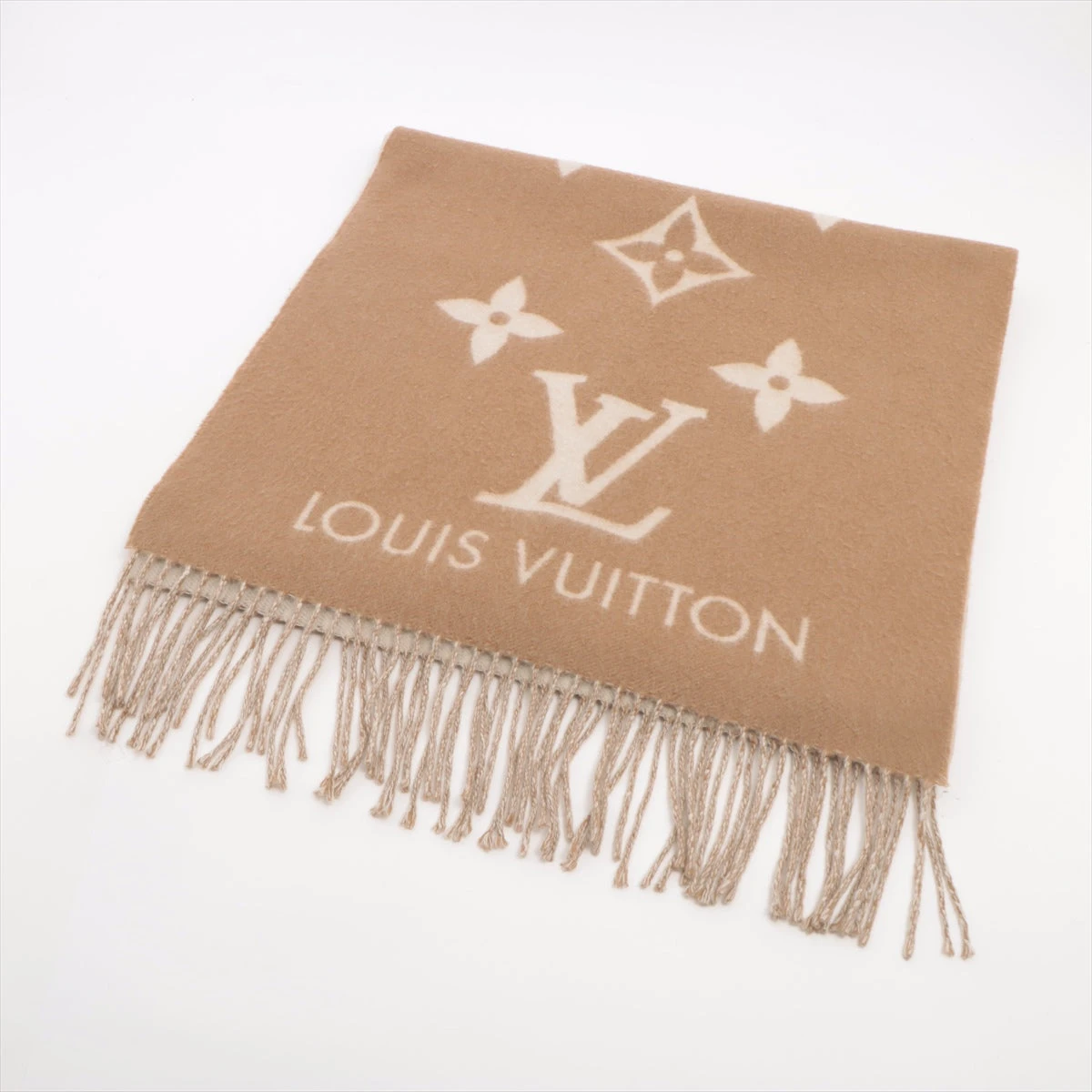 LOUIS VUITTON ロゴマフラー ブラウン/ホワイト　M78160 マフラー・LV エセンシャル シャイン S00｜ルイ・ヴィトン 公式