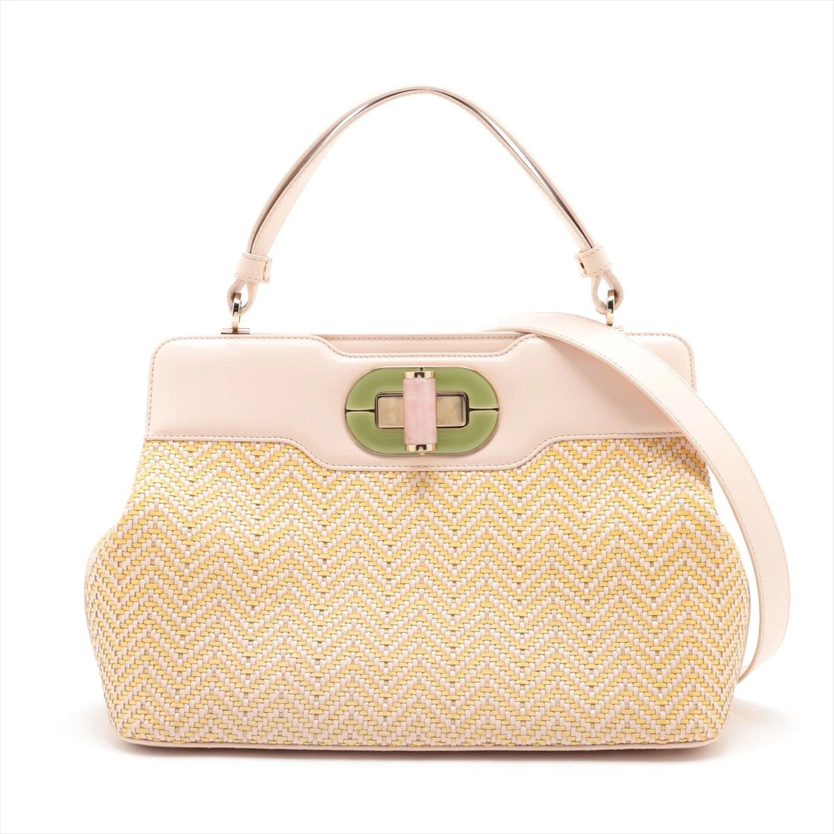 【極美品】ブルガリ ハンドバッグ 2way イザベラロッセリーニ ターンロック BVLGARI ブルガリ イザベラ ロッセリーニ ハンドバッグ
