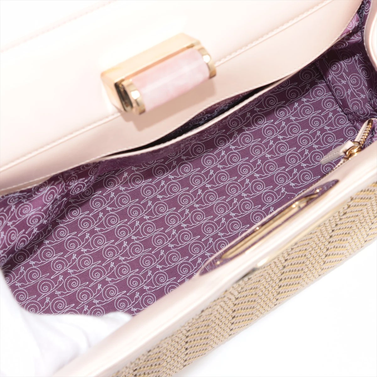 ブルガリ イザベラロッセリーニ レザー 2WAYハンドバッグ ピンク