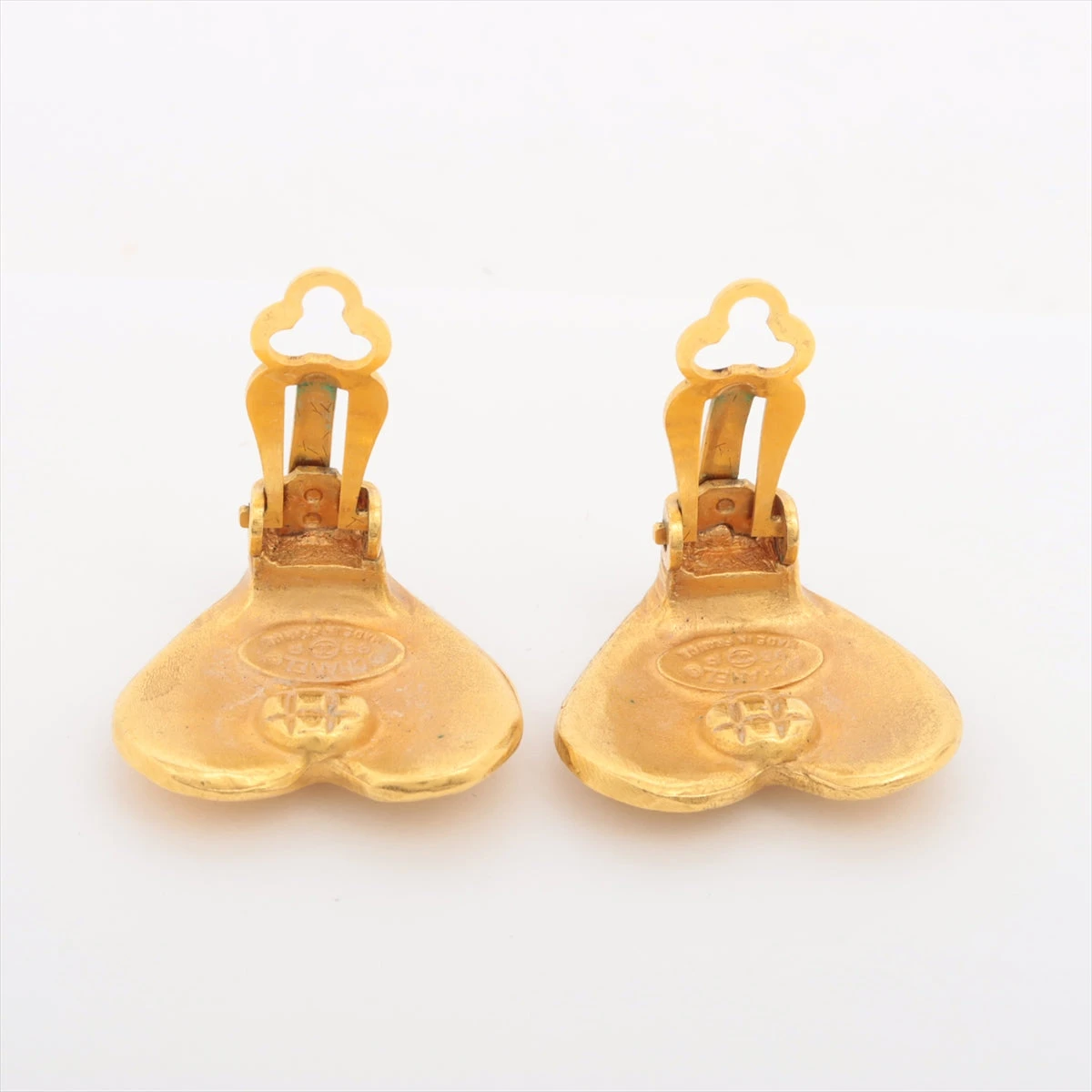 シャネル ゴールドプレート クローバー クリップイヤリング 95P シャネル ココマーク 95P イヤリング(両耳用) GP×プラスチック