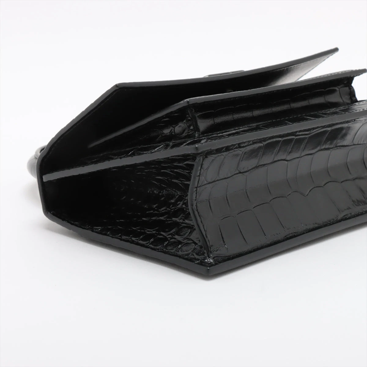 バレンシアガ サッチェル クロコ型押し 2WAYハンドバッグ