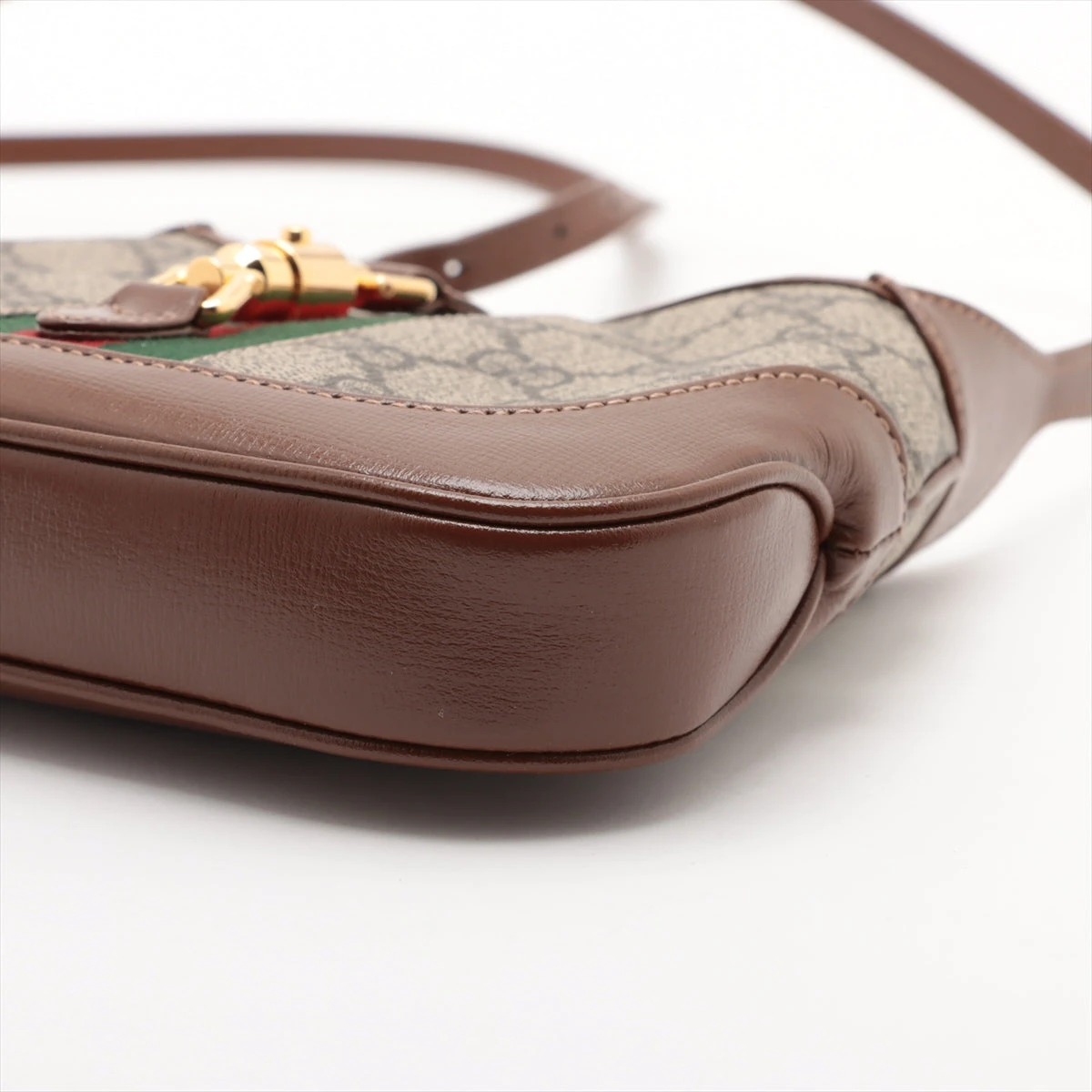 GUCCI ジャッキーキャンバスブラウンショルダーバッグpvc