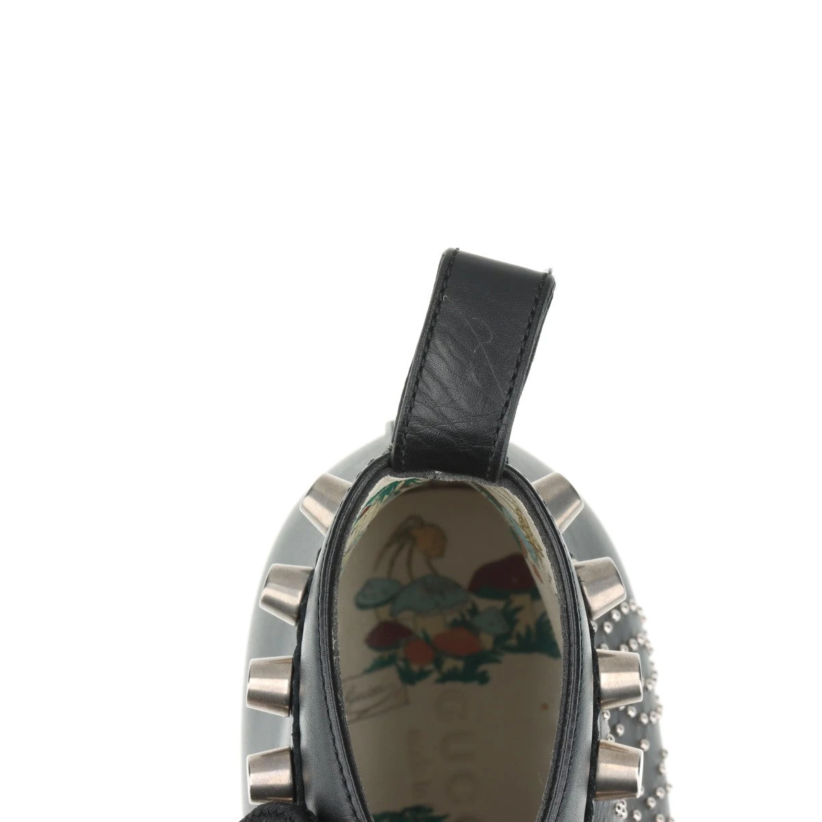 グッチ レザー ショートブーツ 37 1/2 レディース ブラック 635878