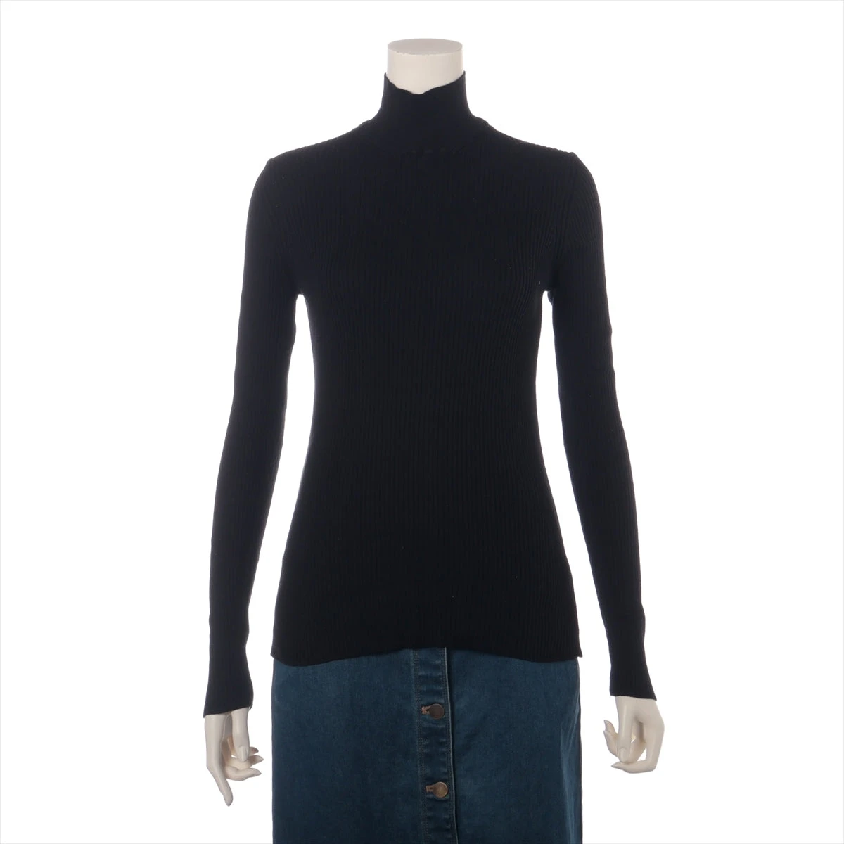美品✨ プラダ 23年 コットン ハイネックニット 36 ブラック プラダ 23年 コットン ハイネックニット 36 レディース ブラック