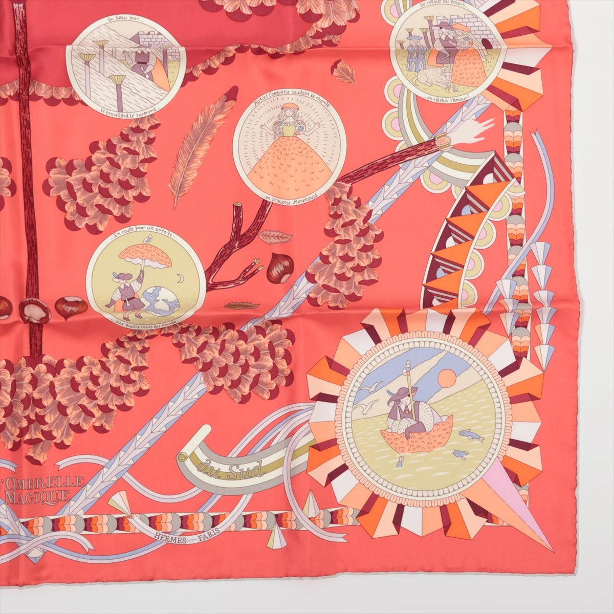 現状品】Hermes エルメスカレ90 L´OMBRELLE MAGIQUE