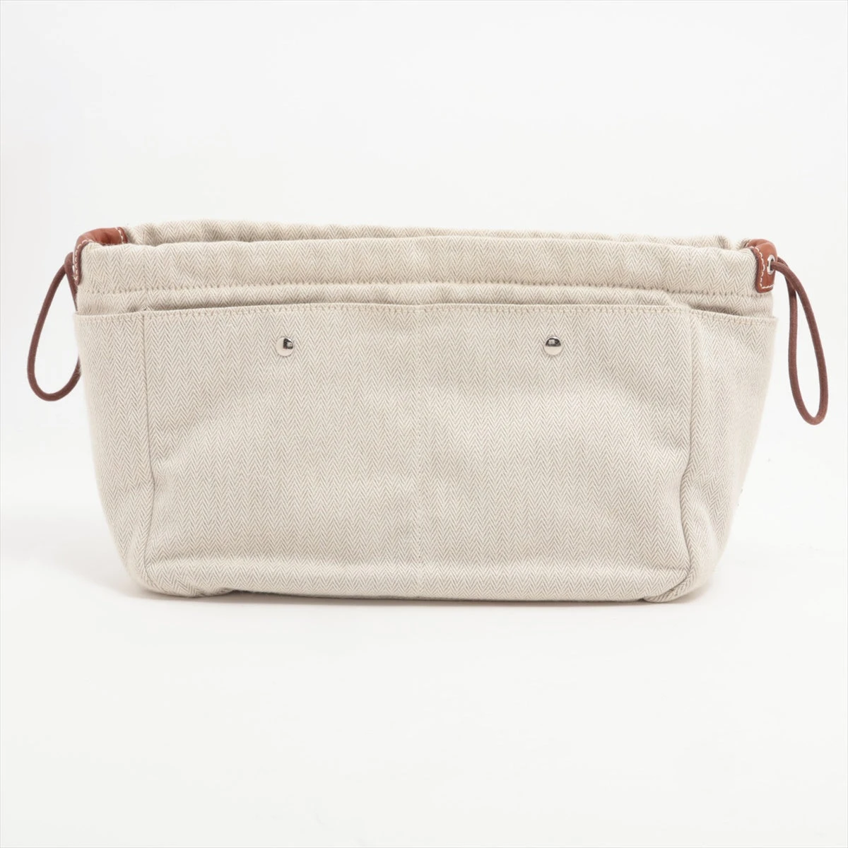 HERMES ベージュ キャンバス ミニポーチ HERMES エルメス ボリード ミニミニ コットン キャンバス ポーチ