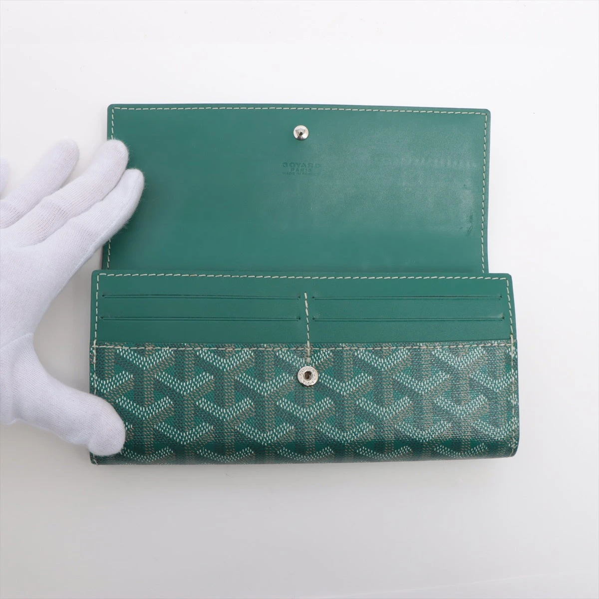 ゴヤール　長財布　グリーン GOYARD ゴヤール 財布 メンズ 長財布 グリーン 正規品 APMZIP GM