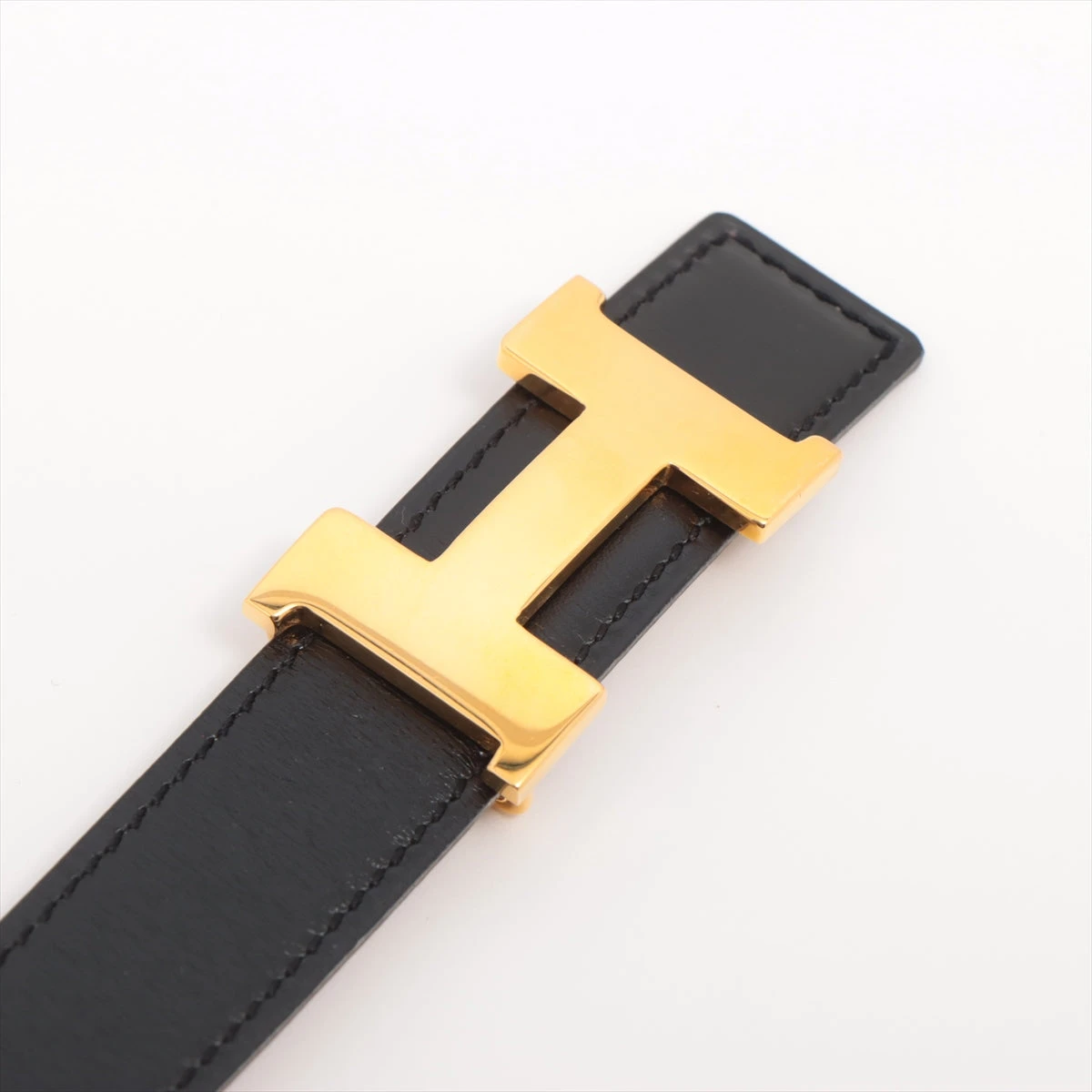 HERMESエルメス ミニコンスタンスリバーシブルベルト74 ゴールド 美品 