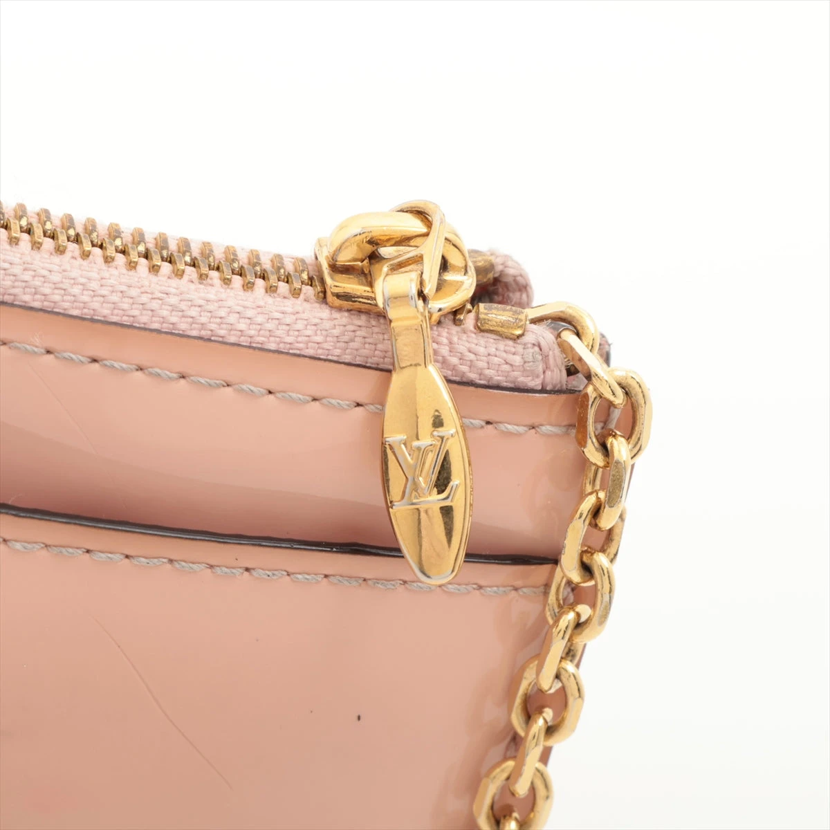 ルイヴィトン M63853 ヴェルニミロワール ポシェットクレ コインケース