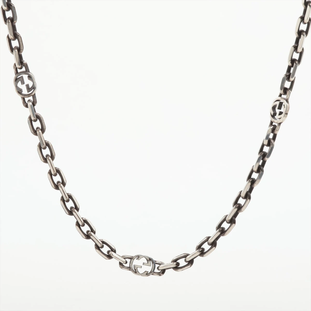グッチ インターロッキングG ネックレス 925 57.6g シルバー A3441910  