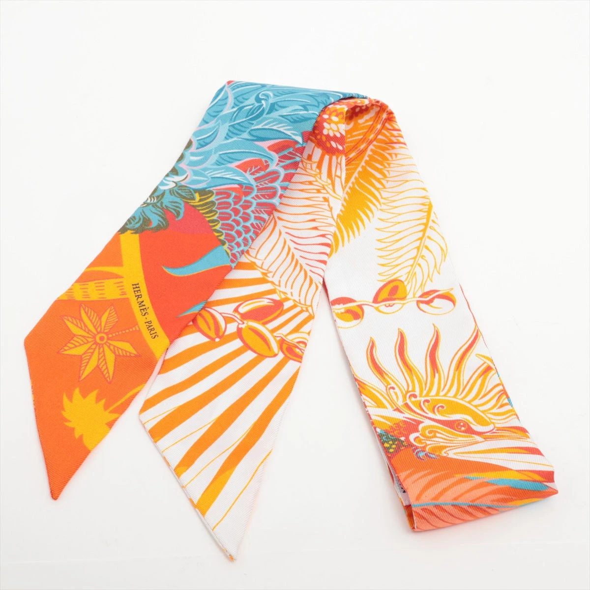 ⭐️良品⭐️ エルメス 不死鳥の神話 ツイリースカーフ レッド エルメス ツイリー Mythiques Phoenix Coloriage 不死鳥の神話