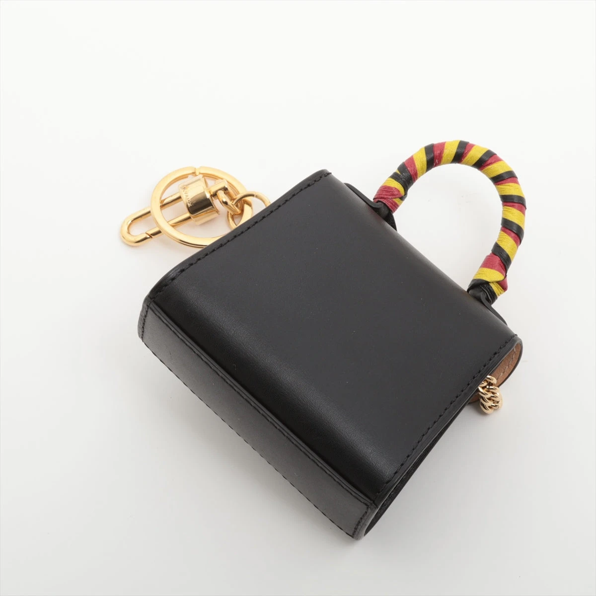 デルボー ブリヨン チャーム レザー ブラック AP102850｜中古ブランド