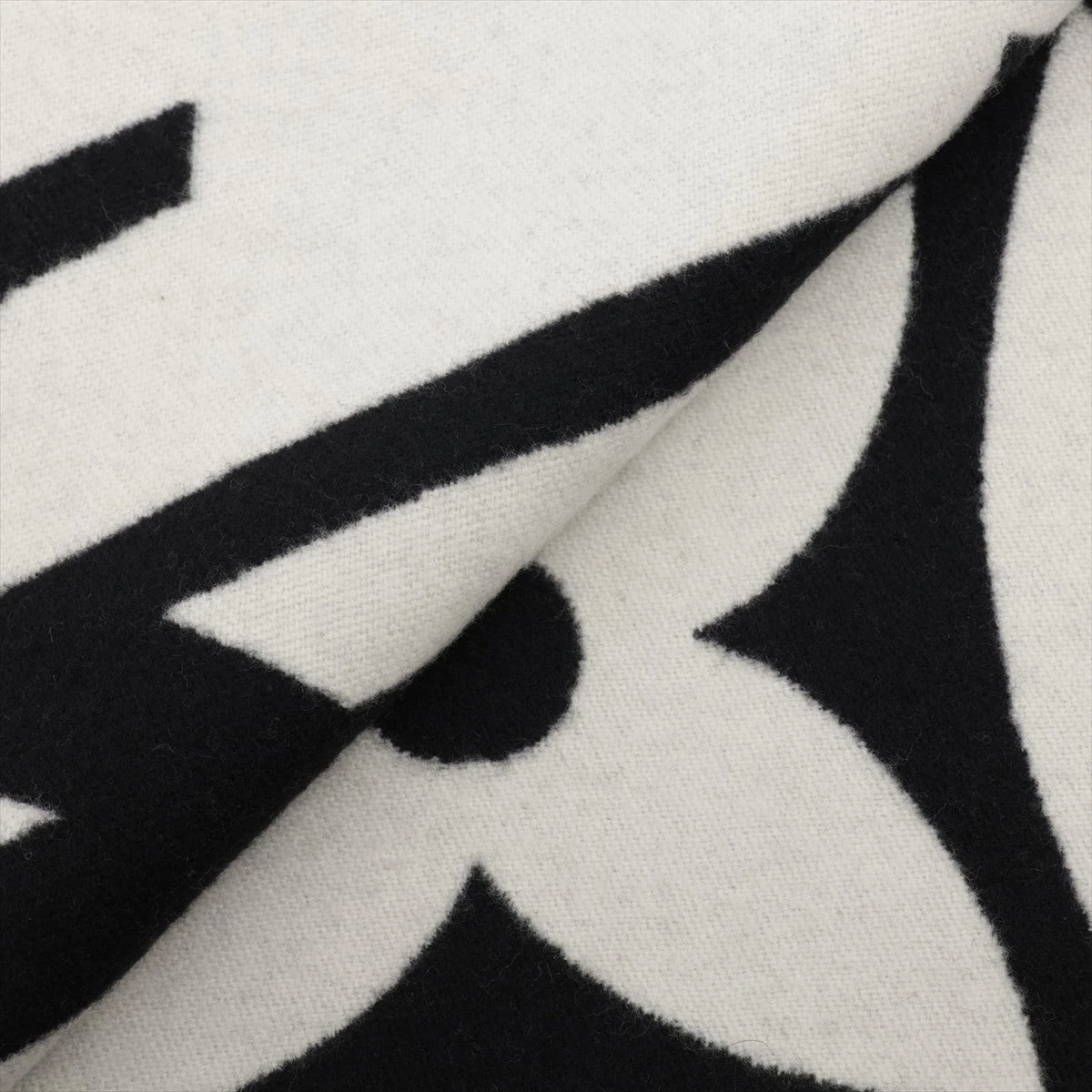 Louis Vuitton マフラー LV メダリオン ブラック・ホワイト Louis Vuitton マフラー LV メダリオン ブラック・ホワイト