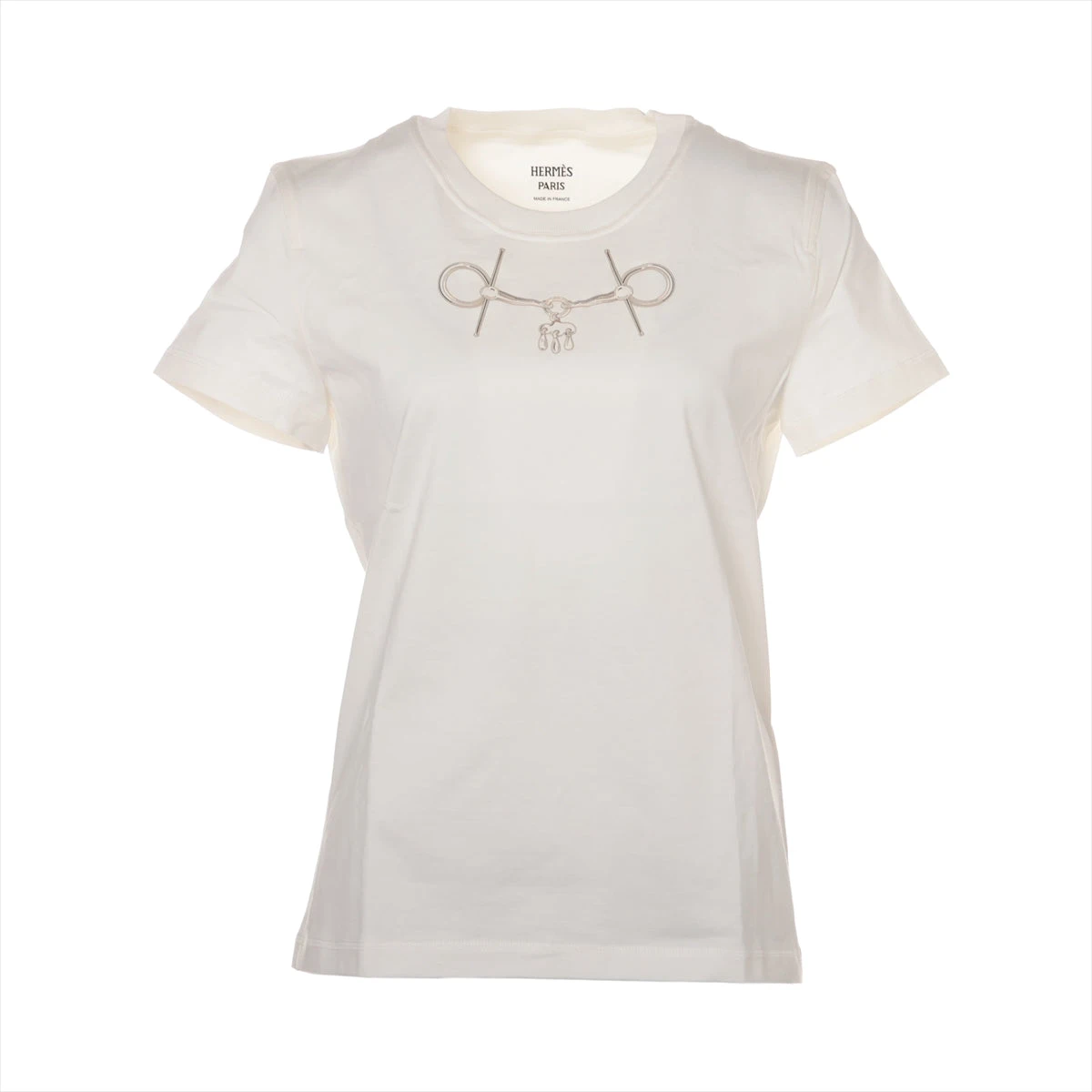 エルメス コットン Tシャツ S レディース ホワイト 4H4643DA