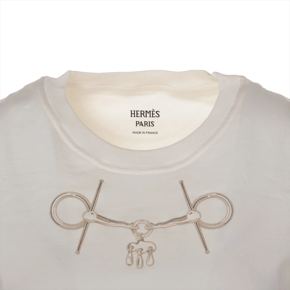 エルメス コットン Tシャツ S レディース ホワイト 4H4643DA