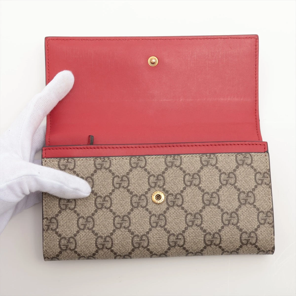 GUCCI チェリー さくらんぼ 二つ折り財布 GG柄