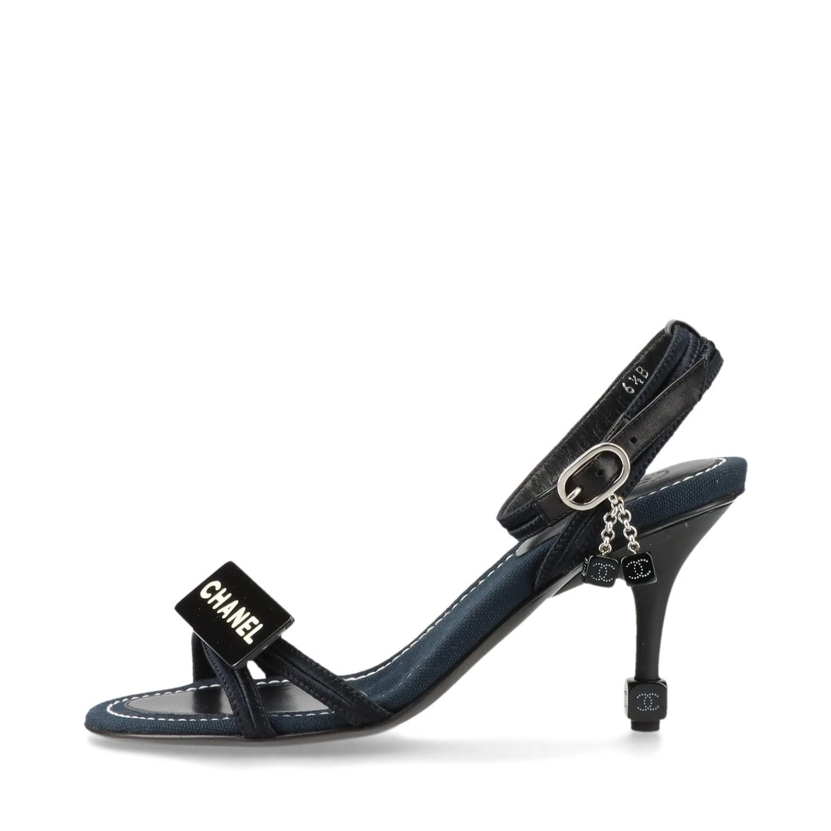 CHANEL シャネル ココマーク ストラップ サンダル ブラック チャーム CHANEL シャネル ココマーク ストラップ サンダル ブラック チャーム