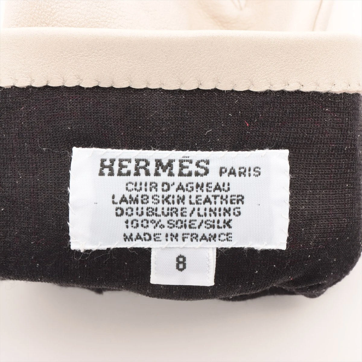 HERMES 手袋 グローブ シェーヌダンクル エルメス シェーヌダンクル グローブ 8 ラムスキン×シルク