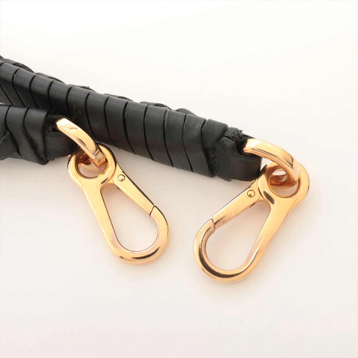 ロエベ ショルダーストラップ レザー×GP ブラック A3443510｜中古